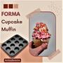 Imagem de Forma Antiaderente Para Assar Cupcake Muffin  Petit Gateau