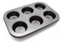 Imagem de Forma Assadeira Aço Inox Anti Aderente 6 Cavidades Para Cupcakes Petit Gateau Pão De Queijo Cozinha