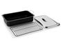 Imagem de Forma Assadeira Travessa Com Tampa Inox Grelha Esmaltada Não Gruda Perfeita Para Assar Carnes Legumes Pratos Quentes Restaurante Buffet