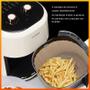 Imagem de Forma Bandeja de Silicone para Air Fryer Forro Reutilizavel Antiaderente Com Alça Fritadeira Micro Ondas Forno Air Fry
