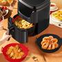 Imagem de Forma Cesto De Silicone Cinza Fritadeira Airfryer Antiaderente 20cm Redonda