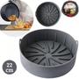 Imagem de Forma Cesto De Silicone Fritadeira Airfryer Antiaderente 22cm Circular