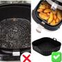 Imagem de Forma Cesto Silicone Fritadeira Quadrada Airfryer 20Cm