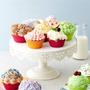 Imagem de Forma Cupcake Antiaderente com 12 Forminhas Silicone Mini Forma Silicone Cupcake Tortinha Muffin