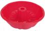 Imagem de Forma de Bolo Redondo em Silicone Vermelho 26x9cm - Unhome