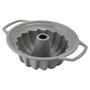 Imagem de Forma de Bolo Vazada Antiaderente em Silicone com Alça Inox 