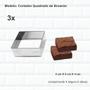 Imagem de Forma De Brownie Quadrada 35 Cm + 3 Cortadores Quadrado