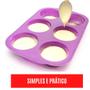 Imagem de Forma de Cupcake em Silicone Mini Bolo Petit Gateau Muffin Empadinha Cozinha