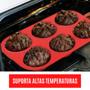 Imagem de Forma de Cupcake em Silicone Mini Bolo Petit Gateau Muffin Empadinha Cozinha