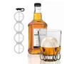Imagem de Forma De Gelo Rendonda Molde 4 Esferas Para Bebidas Drinks Uísque Vinho Whisky Gin Bar Drink