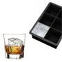 Imagem de Forma de Gelo Silicone 6 Cubos Grandes Drinks Whisky - Preta