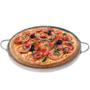 Imagem de Forma de Pedra Sabão para pizza com alças de inox Curada 32 cm