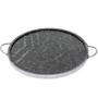 Imagem de Forma de Pedra Sabão para pizza com alças de inox Curada 32 cm