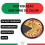 Imagem de Forma De Pizza Antiaderente 32,5cm Assadeira Aço Carbono Gde