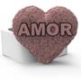 Imagem de Forma de Silicone Coração C/ Flores "AMOR" Dia dos Namorados