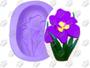 Imagem de Forma de Silicone Flor de Iris Oval Ib-1617 / S-848