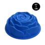 Imagem de Forma de Silicone Flor Rosa Bolo Tortas Doce Sobremesa Antiaderente Assadeira Cozinha Kit 3 Uni