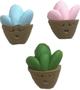 Imagem de Forma de Silicone - Mini Vaso com Cacto Cute 3 cav