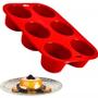 Imagem de Forma De Silicone Muffin Cupcake  6 Cavidades Cinza Mesclado