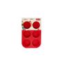 Imagem de Forma de Silicone Para 6 Cupcakes Vermelho 4973 - Wellmix