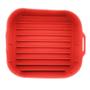 Imagem de Forma de Silicone para Air Fryer Quadrada Vermelho 20x7cm - Lyor 4888