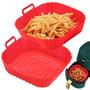 Imagem de Forma De Silicone Para Air Fryer Reutilizável Antiaderente Com Alça