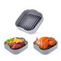 Imagem de Forma de Silicone Quadrada Com Alça Para Air Fryer/Fritadeira Elétrica 16cm x 5cm