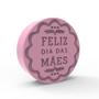 Imagem de Forma de Silicone redonda Feliz dia das Mães Flor 