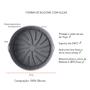 Imagem de Forma de Silicone Redonda para Air Fryer Microondas 19cm