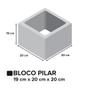 Imagem de Forma Manual Para Bloco De Coluna Pilar 20X20X19 Cm