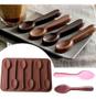 Imagem de Forma Molde Silicone 6 Colheres Chocolate Gelo Doce Biscuit