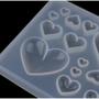 Imagem de Forma Molde Silicone Resina Sabonete Coração 14 Cav