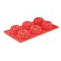 Imagem de Forma para 6 Cupcakes/Pudim em Silicone Vermelha - 1 unidade - Mimo Style