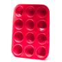 Imagem de   forma para cupcake com 12 cavidades vermelho