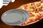 Imagem de Forma Para Pizza - Kit com 3 Formas Assadeira de Pizza 27/32/37cm alumínio resistente