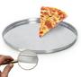Imagem de Forma Para Pizza - Kit com 3 Formas Assadeira de Pizza 27/32/37cm alumínio resistente