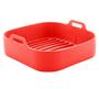 Imagem de Forma Quadrada para Air Fryer em Silicone Vermelho 20x7cm - Lyor