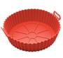 Imagem de Forma Redonda para Air Fryer em Silicone Vermelho 19x6,5cm - Lyor
