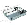 Imagem de Forma Reforçada Retangular Funda Em Aço Inox Com Alça 35 Cm