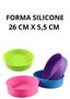 Imagem de Forma Silicone Assadeira Redonda 26cm Bolo Microondas Airfre