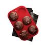 Imagem de Forma Silicone Para Cupcake 6 Cavidades Vermelha Up Home