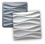 Imagem de Formas De Gesso 3d/cimento Abs 1 Mm Resistente revestimento de parede Ondas 30x30cm