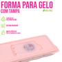 Imagem de Forminha de Gelo com Tampa Silicone Forma 12 Cubos Flexível