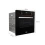 Imagem de Forno de Embutir Elétrico Preto 60 Litros com Timer Digital Dako Diplomata Grill 220V