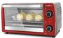 Imagem de Forno Elétrico 10 Litros Britânia Pequeno Vermelho 127 Volts Função Timer 230 C Controle De Temperatura BFE10V Novo