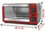 Imagem de Forno Elétrico 10 Litros Britânia Pequeno Vermelho 127 Volts Função Timer 230 C Controle De Temperatura BFE10V Novo