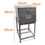 Imagem de Forno Industrial à Gás com Cavalete Baixa Pressão Tampa Cega 126L MetalFour