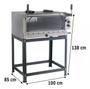 Imagem de Forno Pizza Industrial Gás 80x60 2 Grill Infravermelho Inox