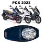 Imagem de Forração Honda Pcx Dlx 2023 Acessório Forro Azul + Divisória