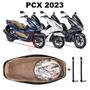 Imagem de Forração Honda Pcx Dlx 2023 Forro Baú Bege + 2 Antenas